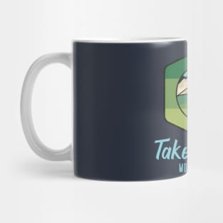 Take A Hike, mountain climbing, hiking, trekking, walking Mug